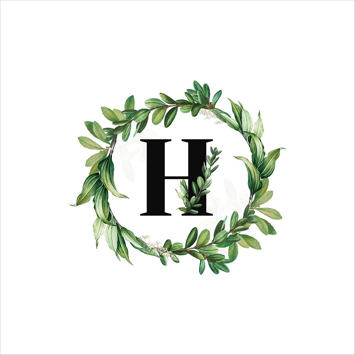H Harfli Çelenkli Yastıklık