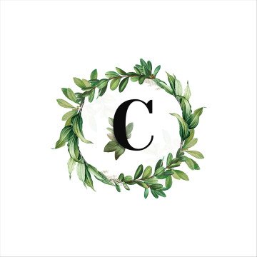 C Harfli Çelenkli Yastıklık