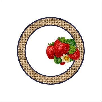 Kenarları Jüt Çilekli Kahve Suplası