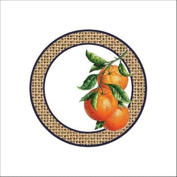 Kenarları Jüt Görünümlü Portakallı Kahve Suplası