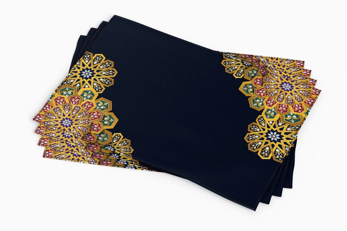 Ramazan Koleksiyonu - Amerikan Servisi 3'lü set Dikilmemiş Panel Kumaş