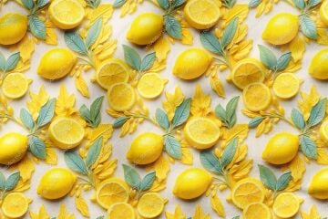 3D Limon Desenli Çok Amaçlı Dekoratif Tasarım Dijital Baskı Kumaş