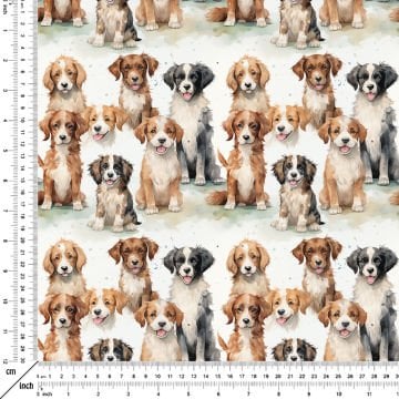 Sevimli Kral Charles Spaniel Köpekli Dijital Baskılı Tasarım Kumaş