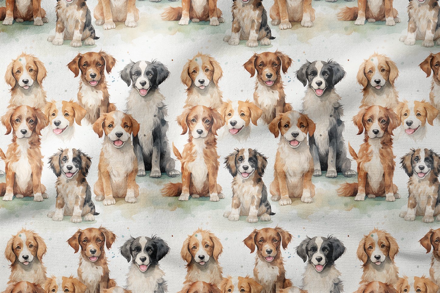 Sevimli Kral Charles Spaniel Köpekli Dijital Baskılı Tasarım Kumaş
