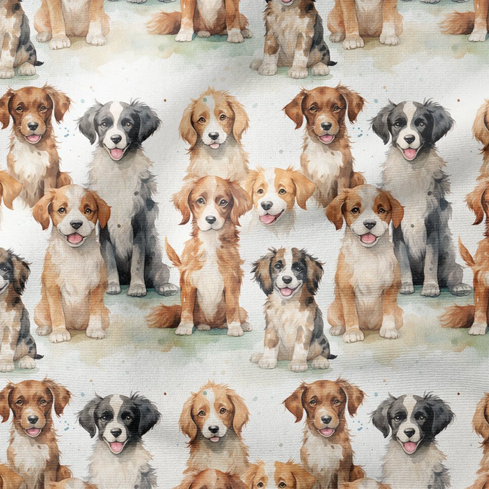 Sevimli Kral Charles Spaniel Köpekli Dijital Baskılı Tasarım Kumaş