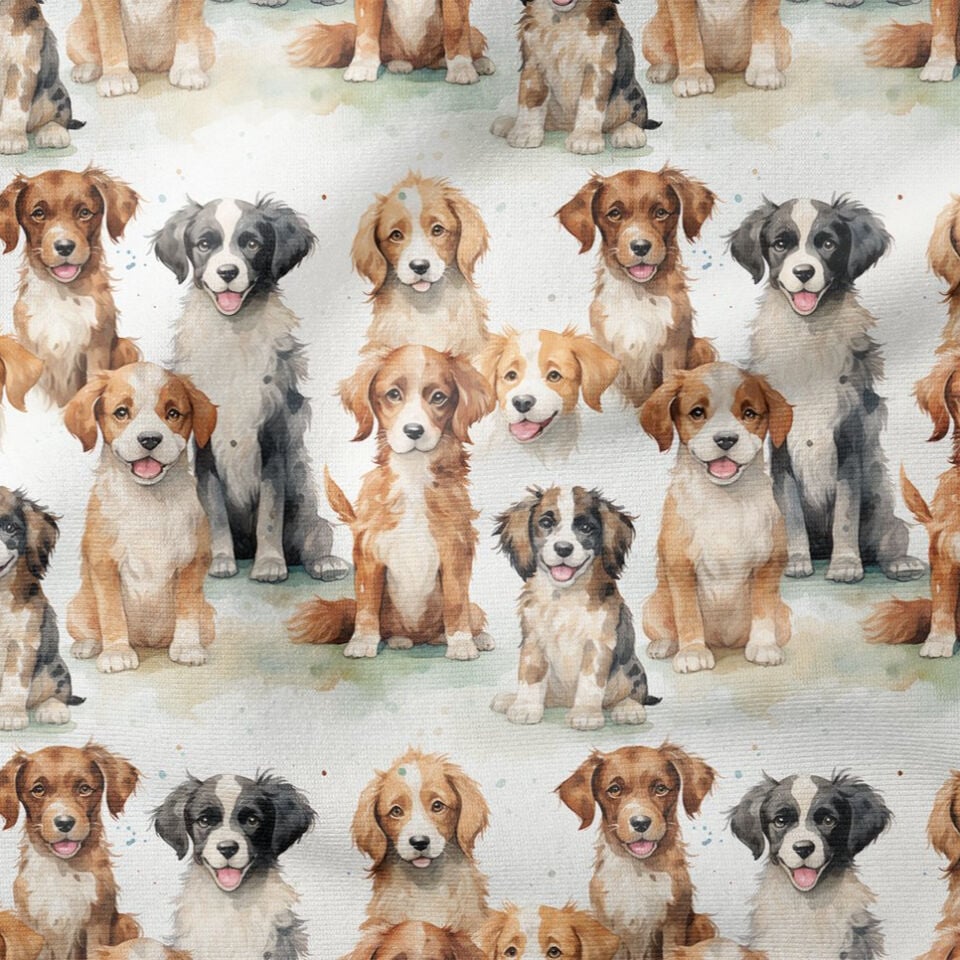 Sevimli Kral Charles Spaniel Köpekli Dijital Baskılı Tasarım Kumaş