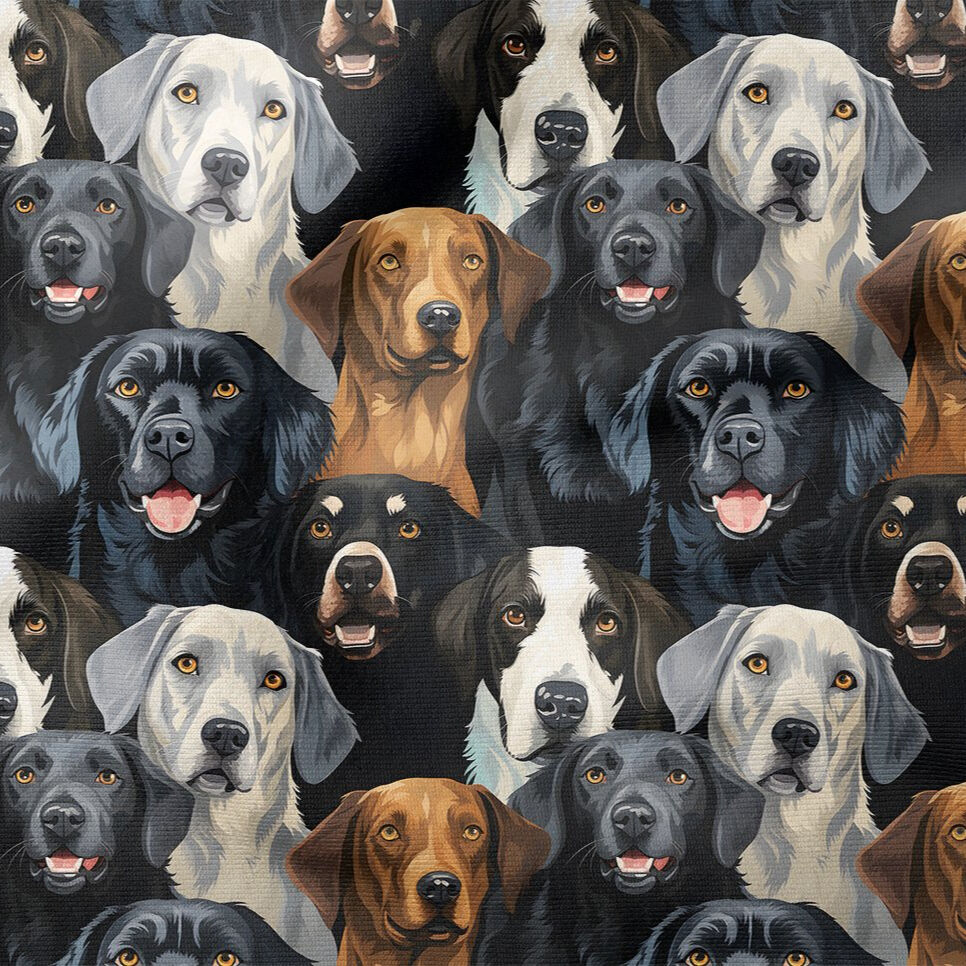 Sevimli Köpek Dijital Baskılı Tasarım Kumaş