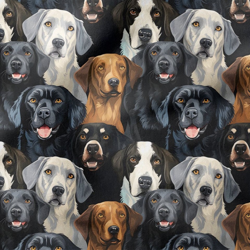 Sevimli Köpek Dijital Baskılı Tasarım Kumaş