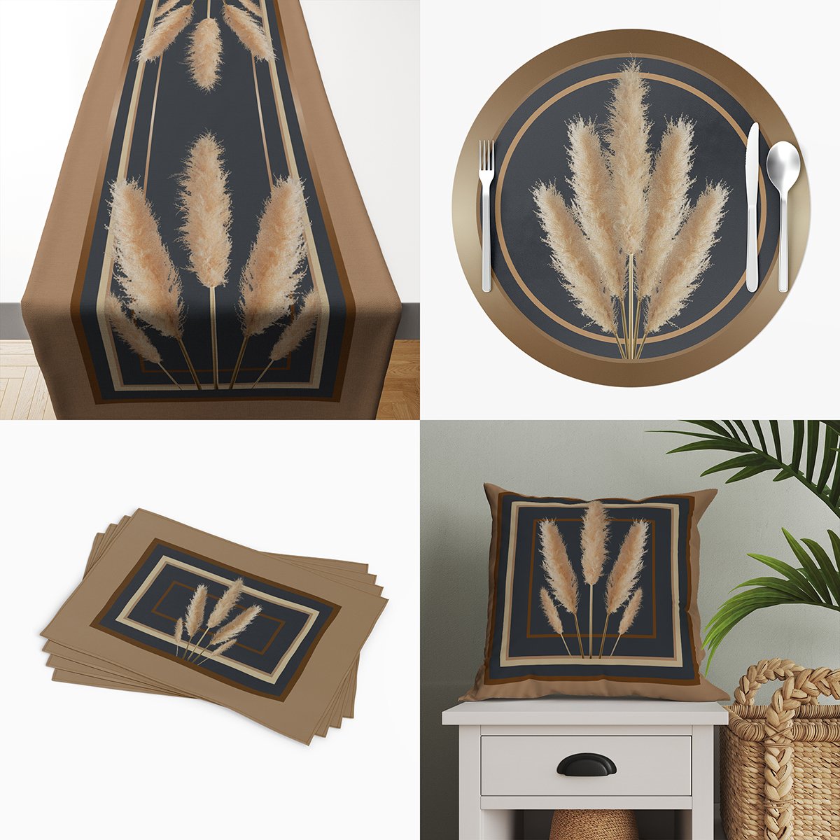 Pampas Çiçekli Desen