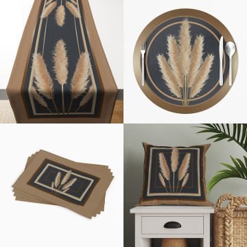 Pampas Çiçekli Desen