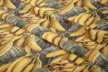 Tropical Banana Pattern Digital Printed Decorative Polyester Fabric