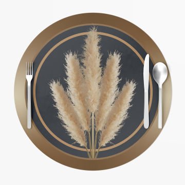 Pampas Çiçekli Desen Supla 3'lü Set Dikilmemiş