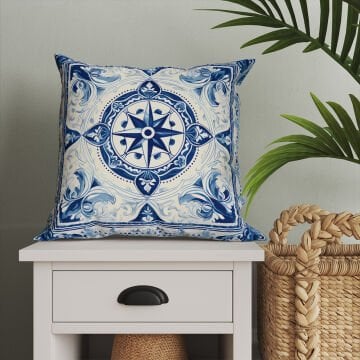 Sea Themed Cushion Panel Non-Sew Fabric