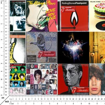 Rolling Stones Klasik Rock Müzik Kapakları Desenli Kumaş(SONBAHAR İNDİRİMİ)