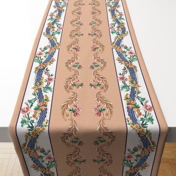 Vintage Ivy Patterned Runner No Sew Panel Fabric
