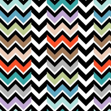 Siyah Turuncu Kahve Yeşil Gri tonlarda Zigzag Desenli Dijital Baskılı Kumaş