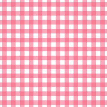 Yaz Koleksiyonu -  Soft Renkler Pembe Ekose Dekoratif Dijital Baskı Kumaş