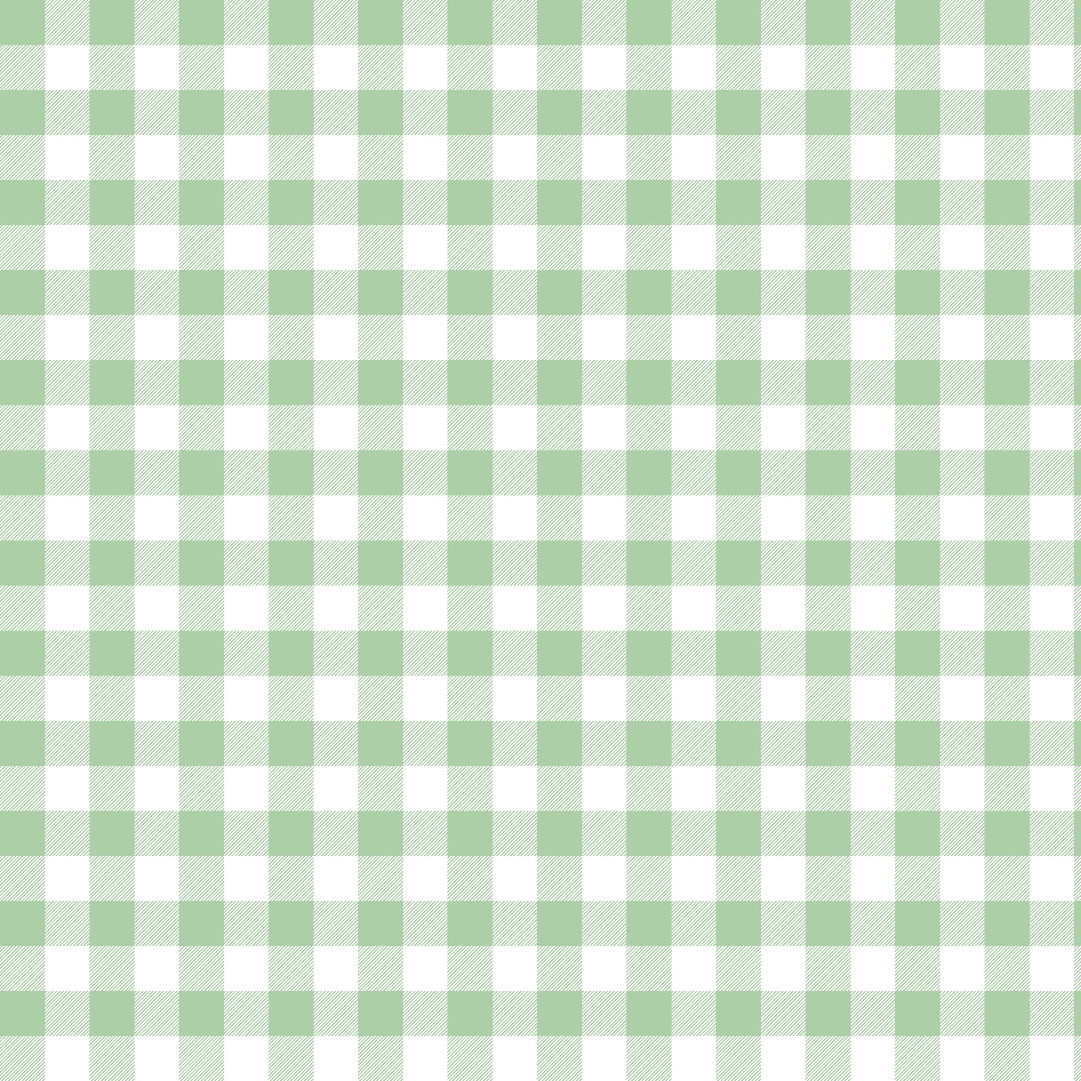 Yaz Koleksiyonu - Soft Renkler Çay Yeşili Gingham Ekose Dekoratif Dijital Baskı Kumaş