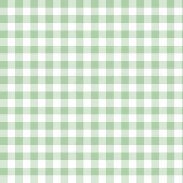 Yaz Koleksiyonu - Soft Renkler Çay Yeşili Gingham Ekose Dekoratif Dijital Baskı Kumaş