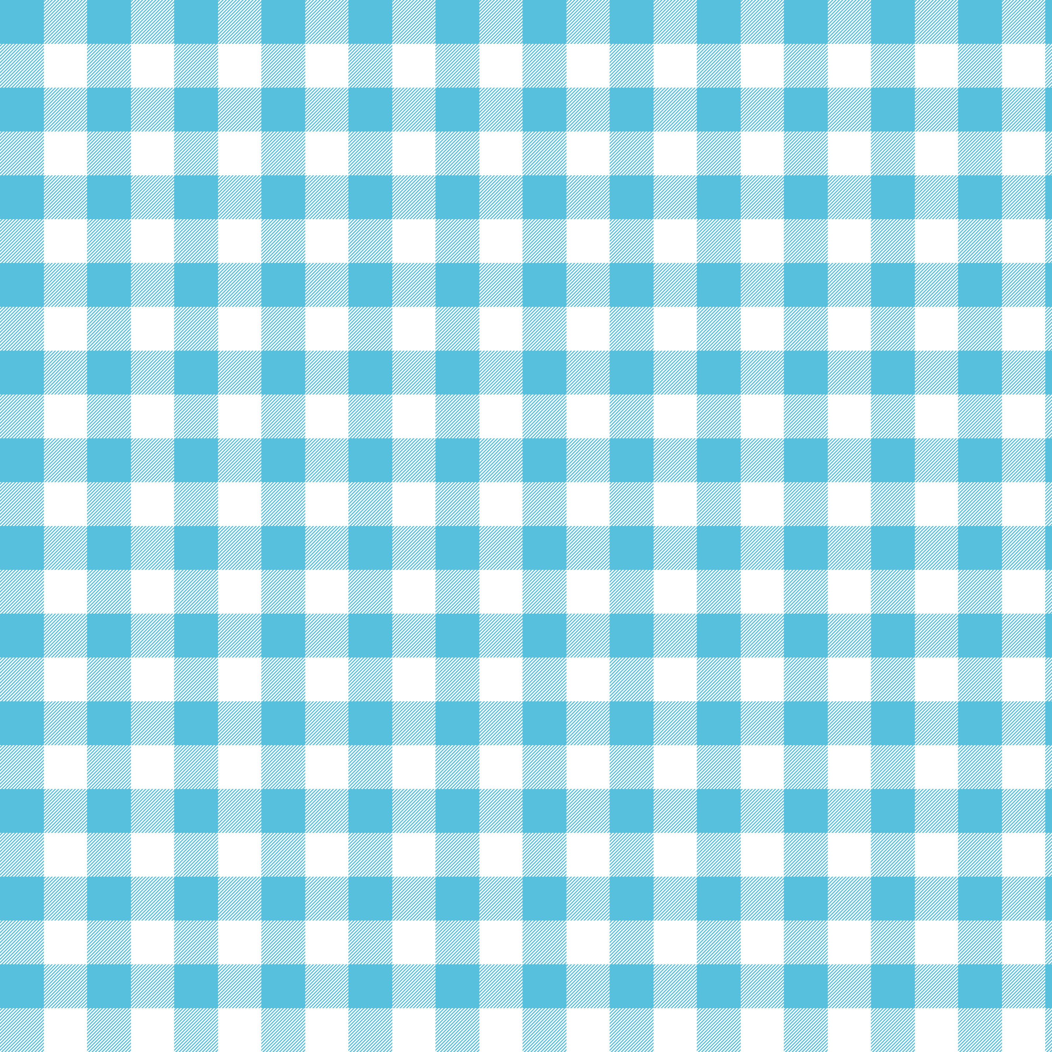 Yaz Koleksiyonu - Soft Renkler Bebe Mavi Gingham Ekose Dekoratif Dijital Baskı Kumaş