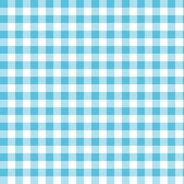 Yaz Koleksiyonu - Soft Renkler Bebe Mavi Gingham Ekose Dekoratif Dijital Baskı Kumaş