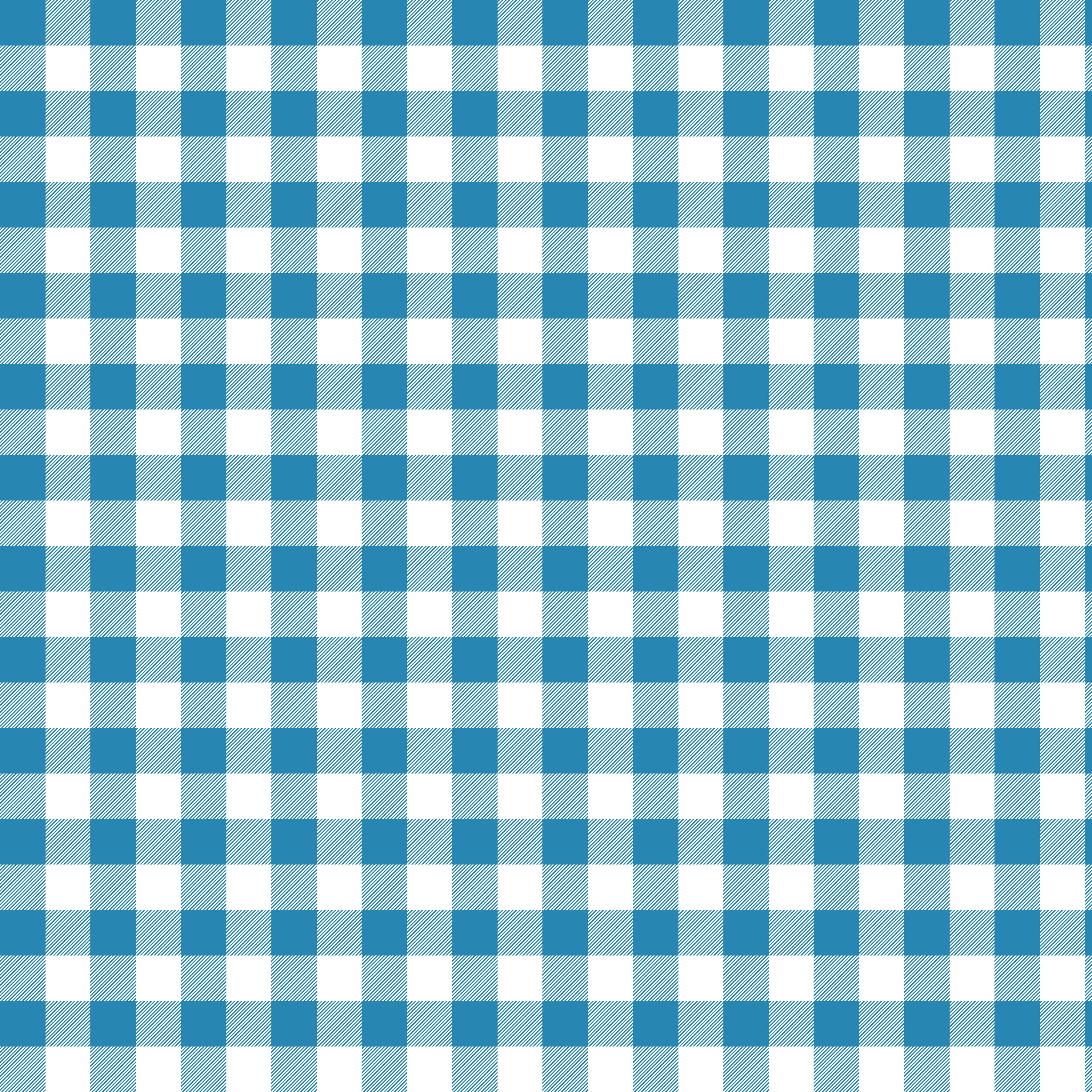 Yaz Koleksiyonu - Soft Renkler Mavi Gingham Ekose Dekoratif Dijital Baskı Kumaş