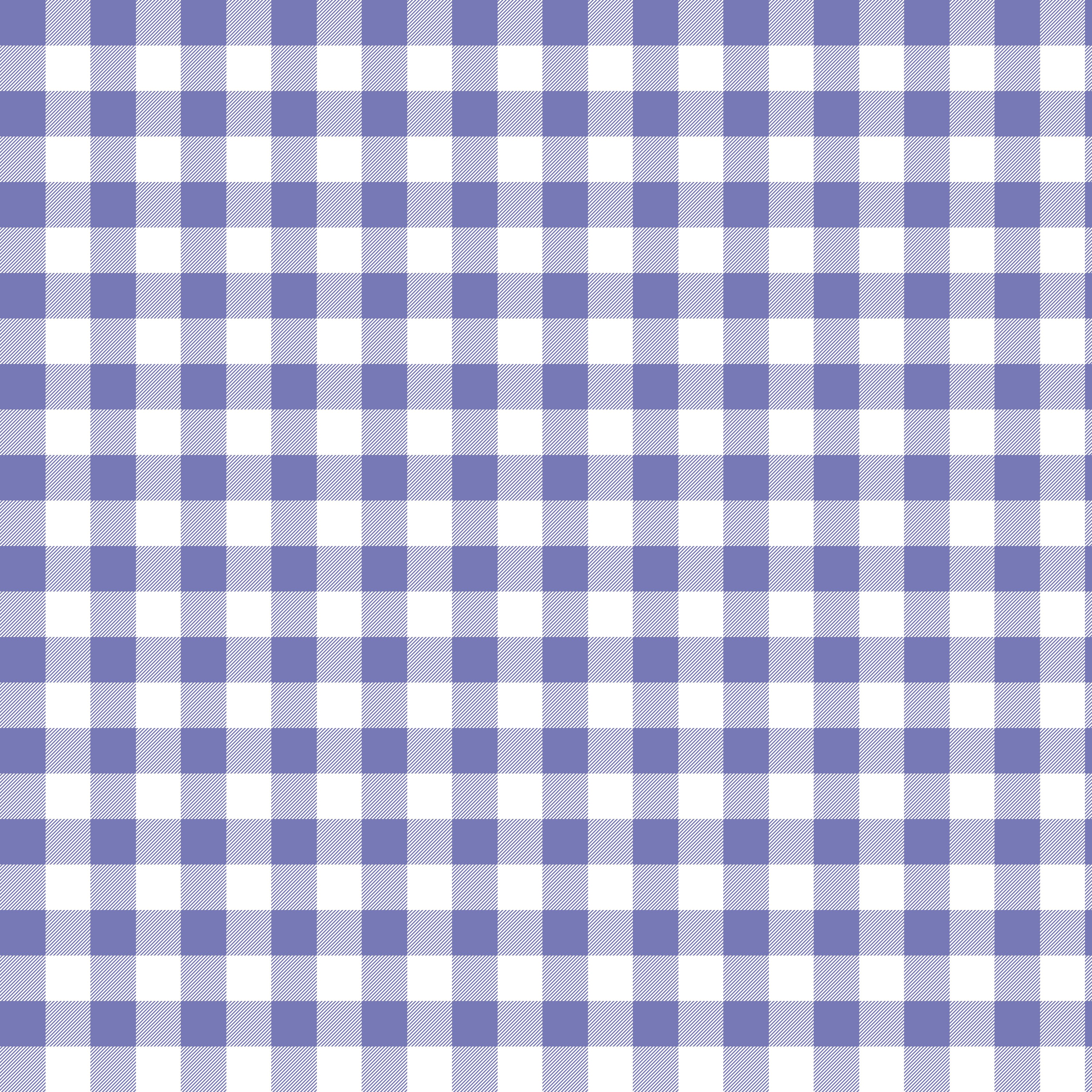 Yaz Koleksiyonu - Soft Renkler Mor Gingham Ekose Dekoratif Dijital Baskı Kumaş