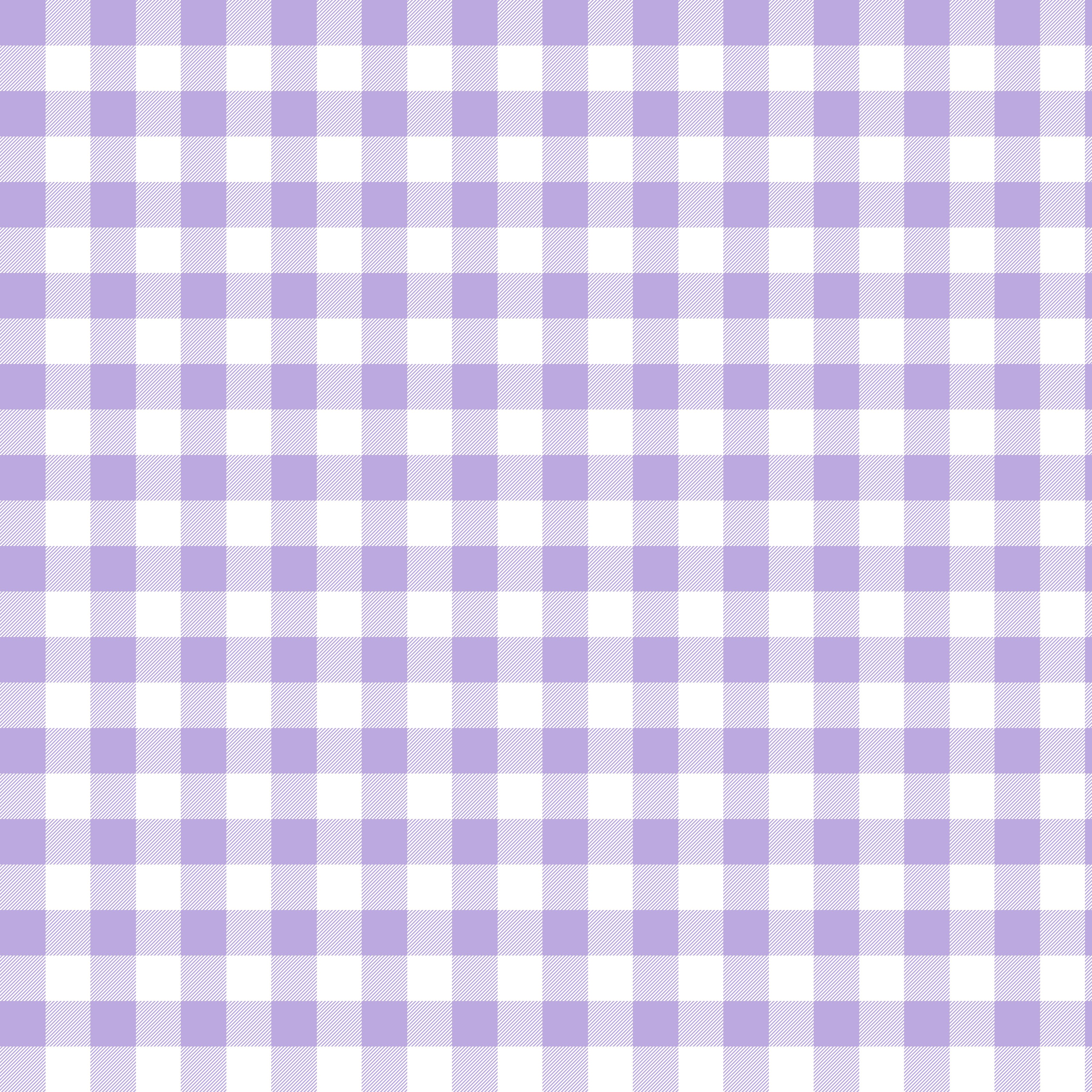 Yaz Koleksiyonu - Soft Renkler Lila Gingham Ekose Dekoratif Dijital Baskı Kumaş