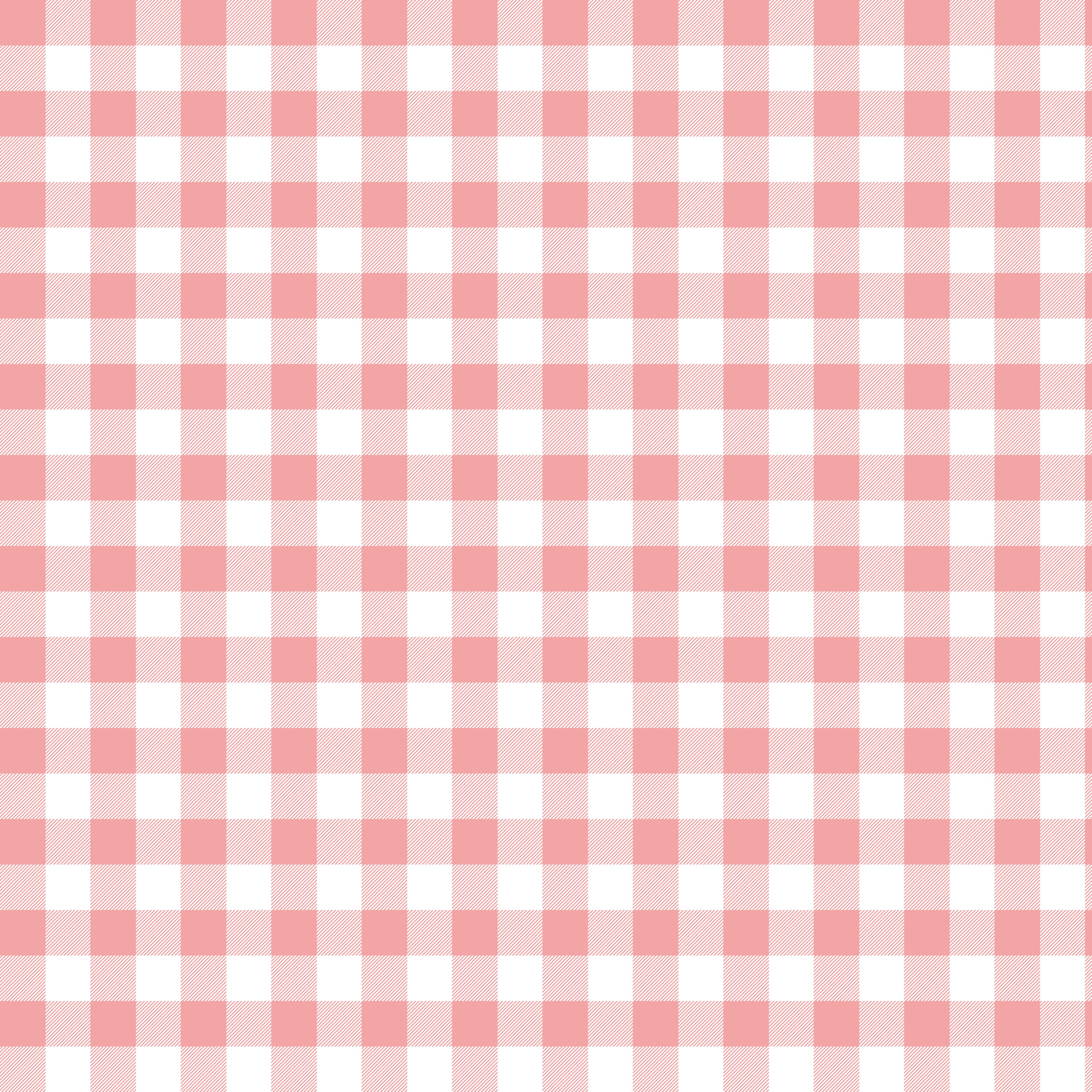 Yaz Koleksiyonu - Soft Renkler Pastel Pembe Gingham Ekose Dekoratif Dijital Baskı Kumaş