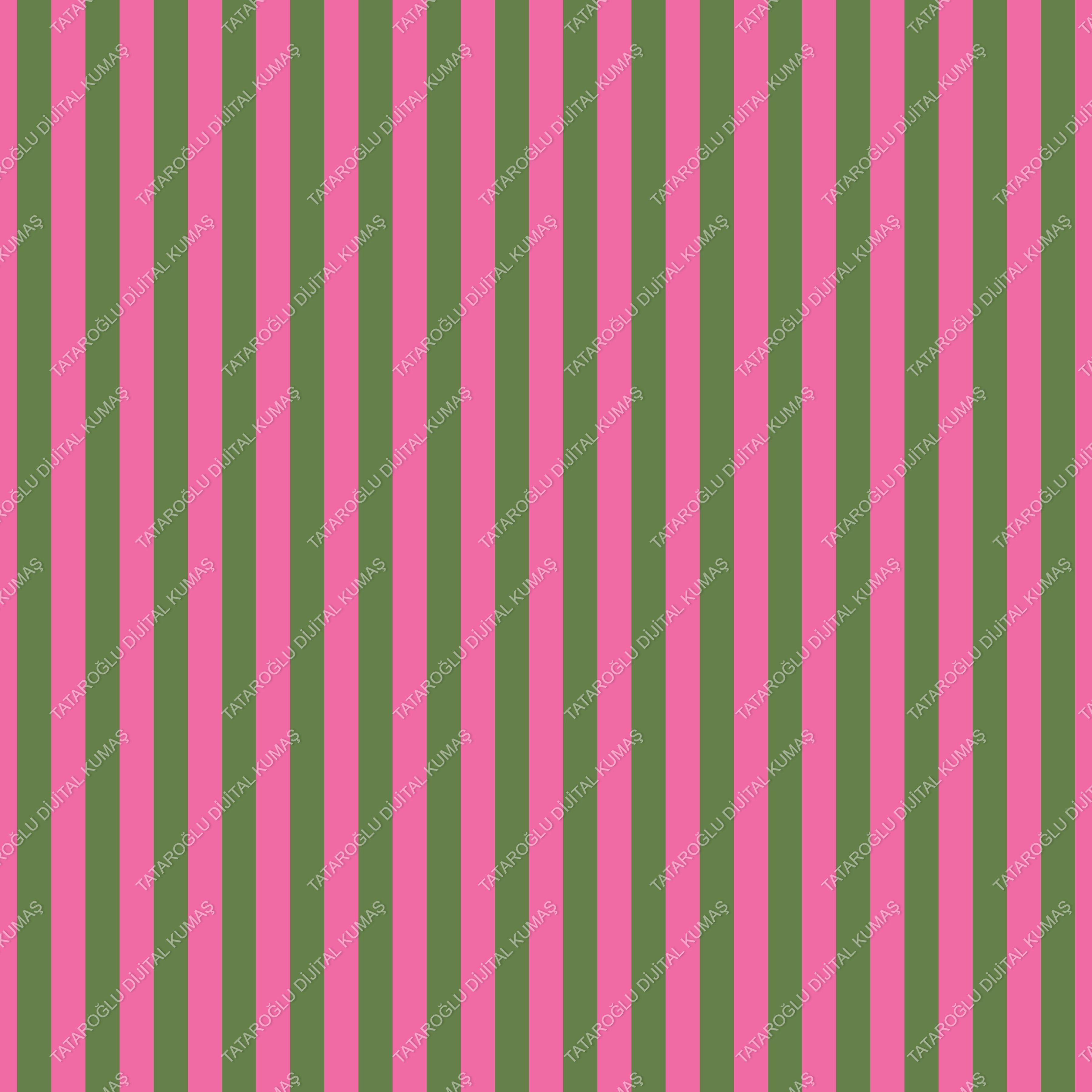 Yaz Koleksiyonu Vintage Pembe Yeşil Çizgili Desenli Çok Amaçlı Dekoratif Dijital Baskı Kumaş