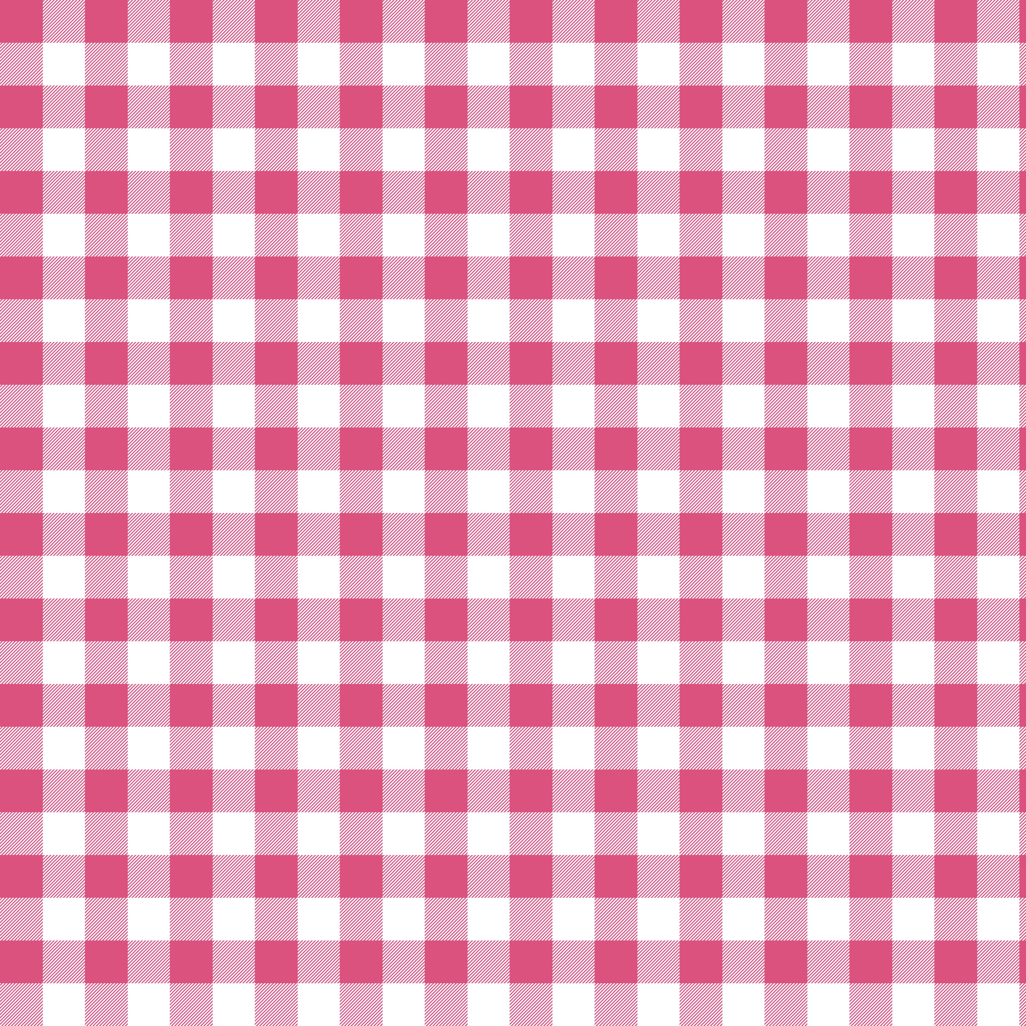 Yaz Koleksiyonu - Soft Renkler Kiraz Pembe Gingham Ekose Dekoratif Dijital Baskı Kumaş