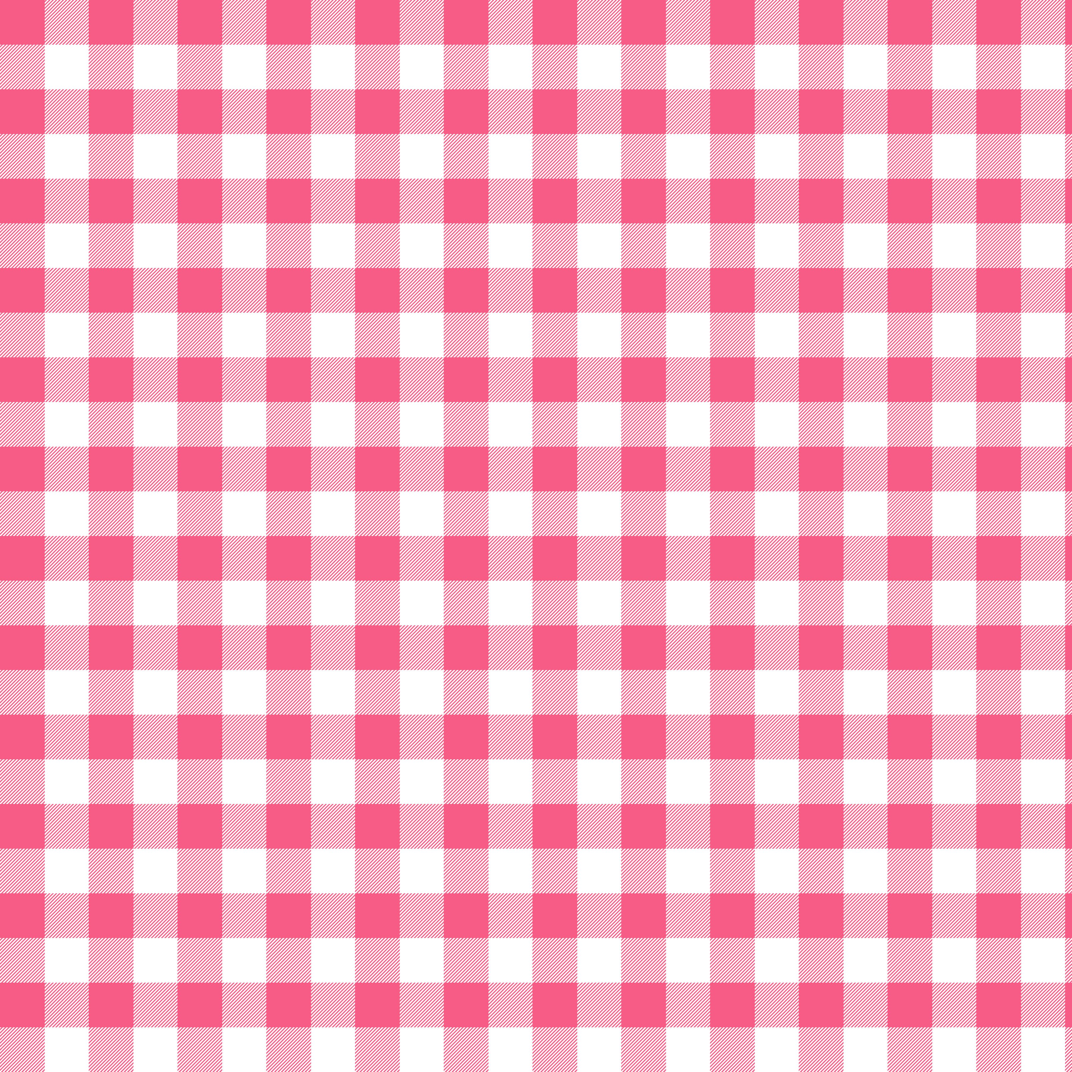 Yaz Koleksiyonu - Soft Renkler Horoz İbiği Pembe Gingham Ekose Dekoratif Dijital Baskı Kumaş