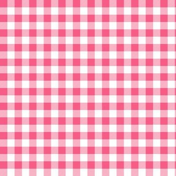 Yaz Koleksiyonu - Soft Renkler Horoz İbiği Pembe Gingham Ekose Dekoratif Dijital Baskı Kumaş
