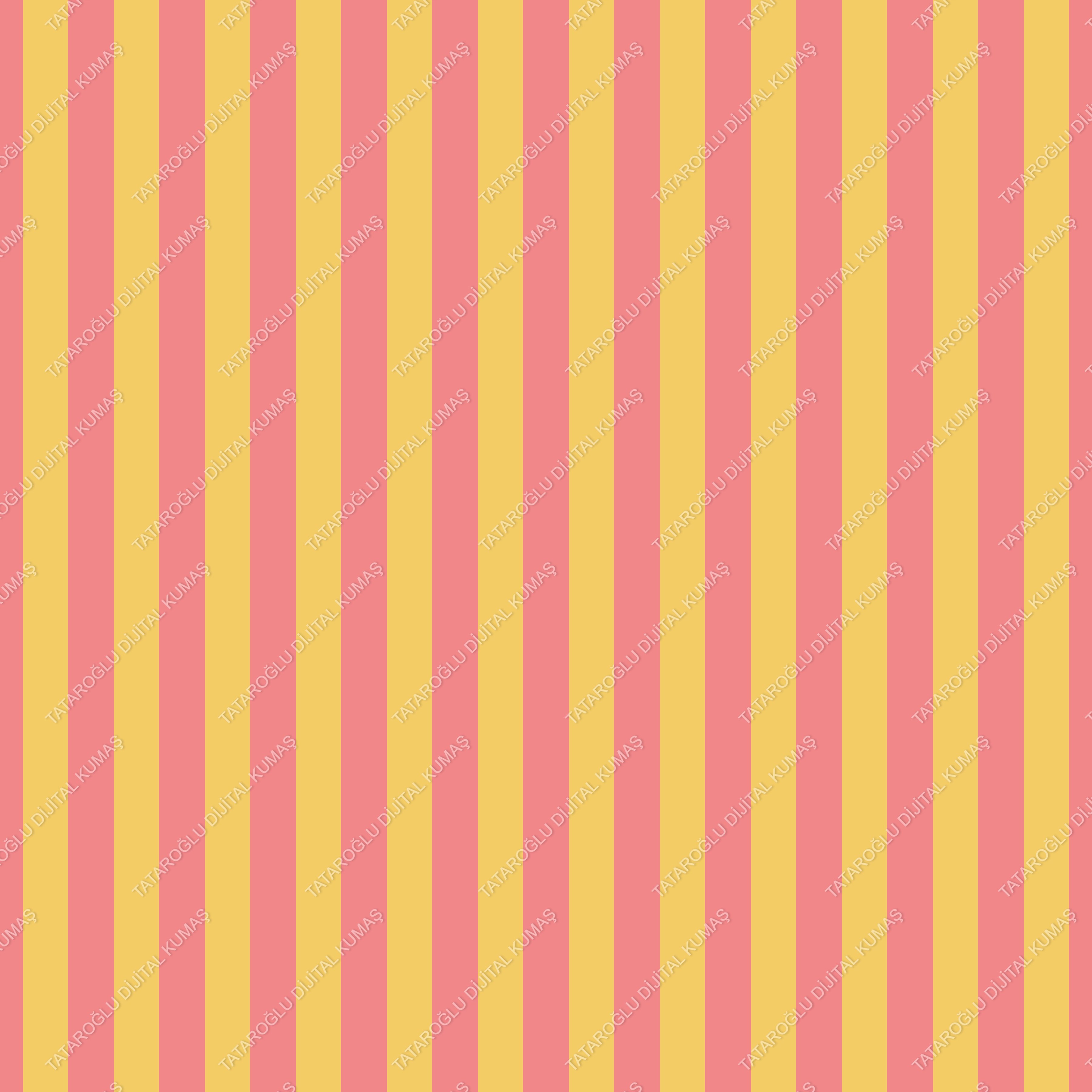 Yaz Koleksiyonu Vintage Pembe Sarı Çizgili Desenli Çok Amaçlı Dekoratif Dijital Baskı Kumaş