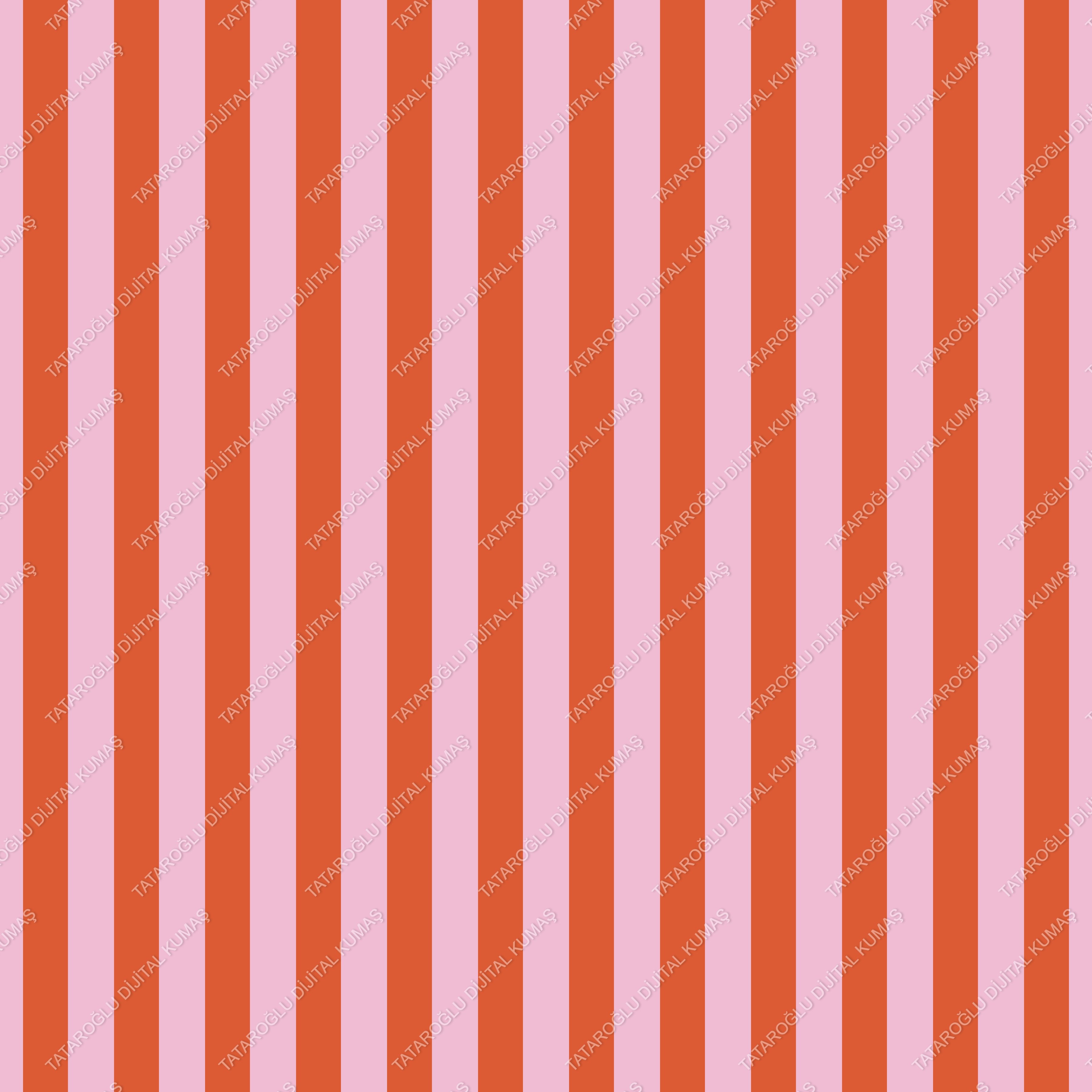 Yaz Koleksiyonu Vintage Pembe Turuncu Çizgili Desenli Çok Amaçlı Dekoratif Dijital Baskı Kumaş