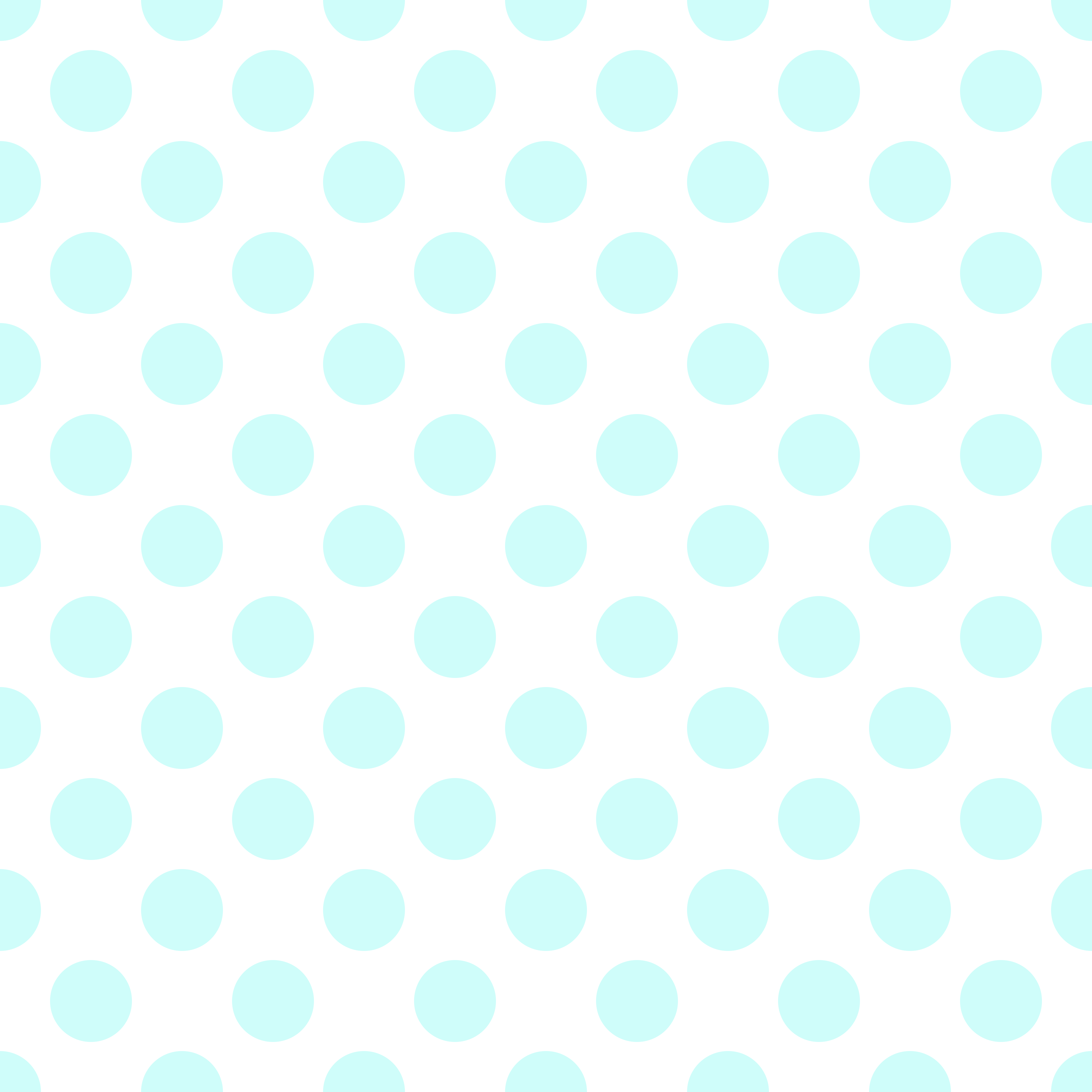 Polka Dot  1 cm Beyaz - Turkuaz Yeşili Puantiye Dekoratif Baskı Kumaş