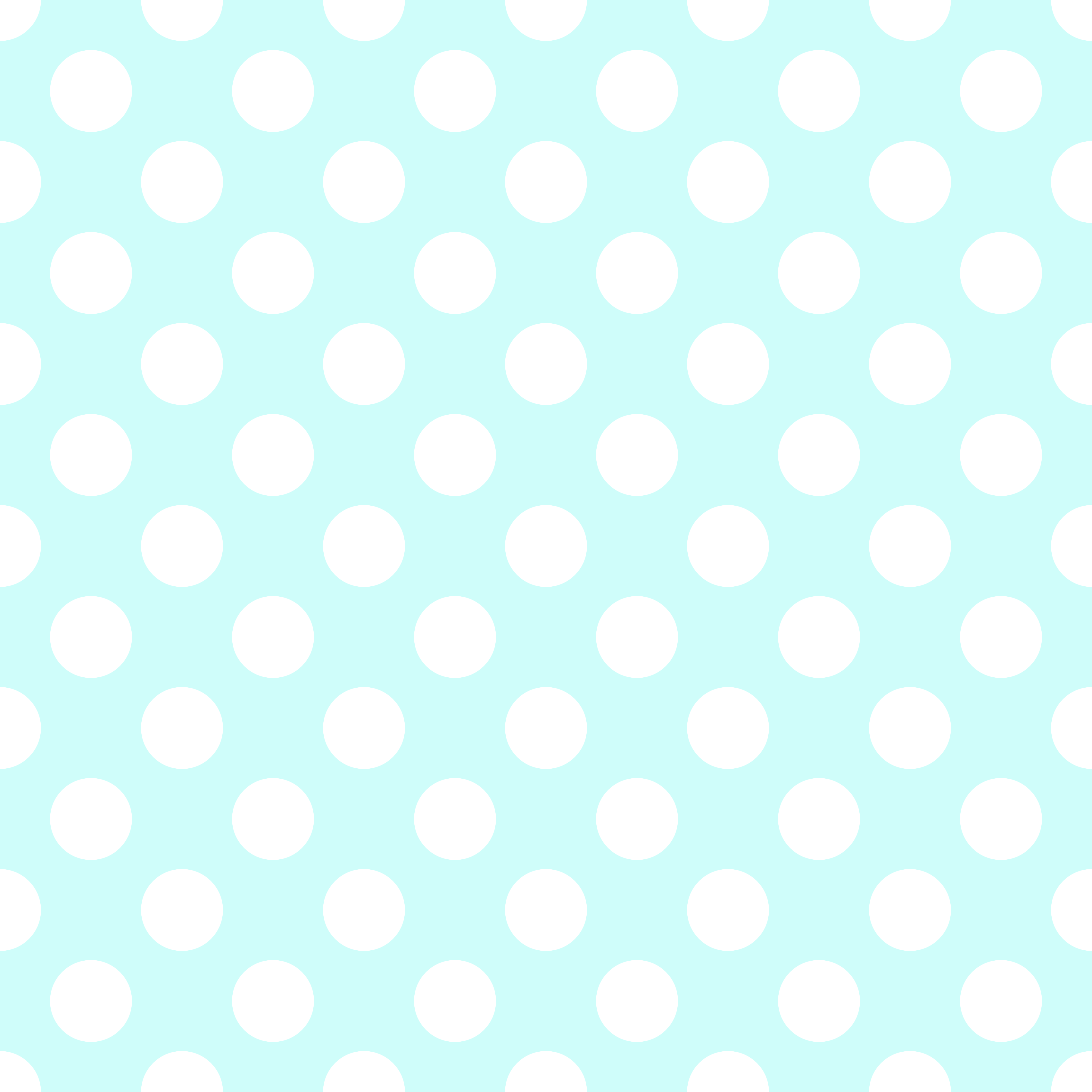 Polka Dot  1 cm Turkuaz Yeşili - Beyaz Puantiye Dekoratif Baskı Kumaş