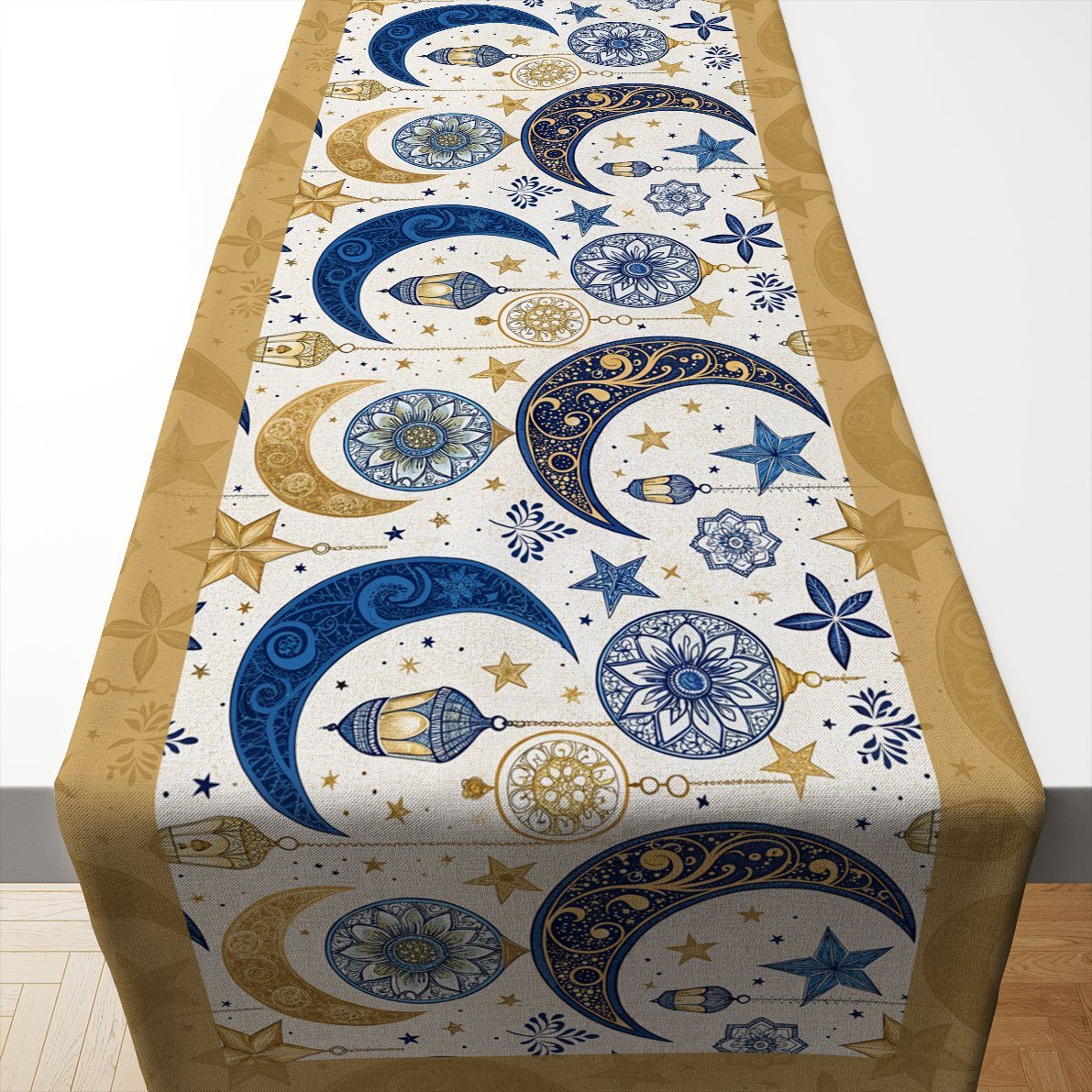 Ramazan Koleksiyonu- Ramadan Kareem Runner Dikilmemiş Panel Kumaş