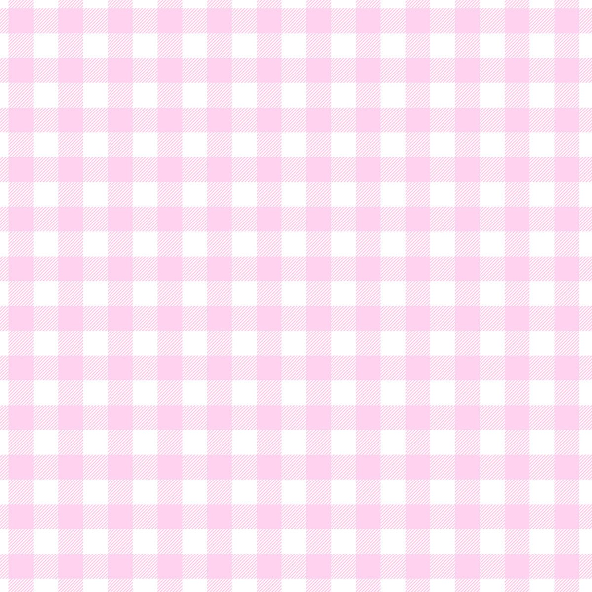 Beyaz Zemin Üzerine Pembe Pötikare Dijital Baskılı Kumaş