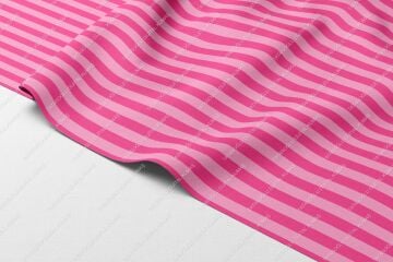 Yaz Koleksiyonu Vintage Pembe Çizgili Desenli Çok Amaçlı Dekoratif Dijital Baskı Kumaş