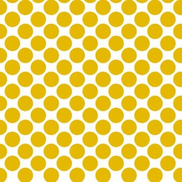 Polka Dot 1 cm Beyaz - Hardal Puantiye Dekoratif Baskı Kumaş
