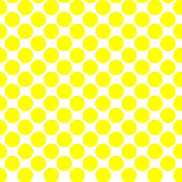 Polka Dot 1 cm Beyaz - Sülfür Sarısı Puantiye Dekoratif Baskı Kumaş