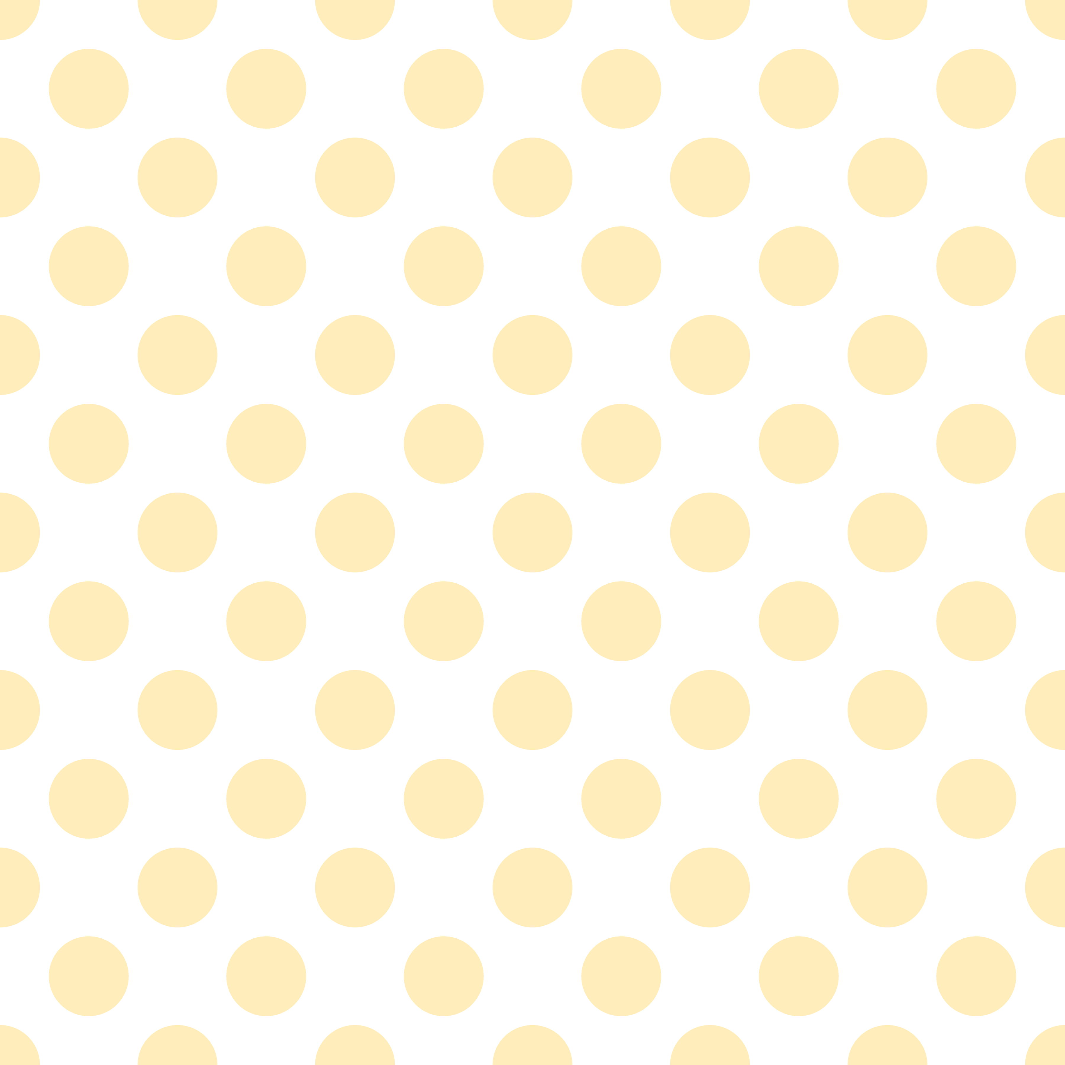 Polka Dot 1 cm Beyaz - Mısır Sütü Puantiye Dekoratif Baskı Kumaş