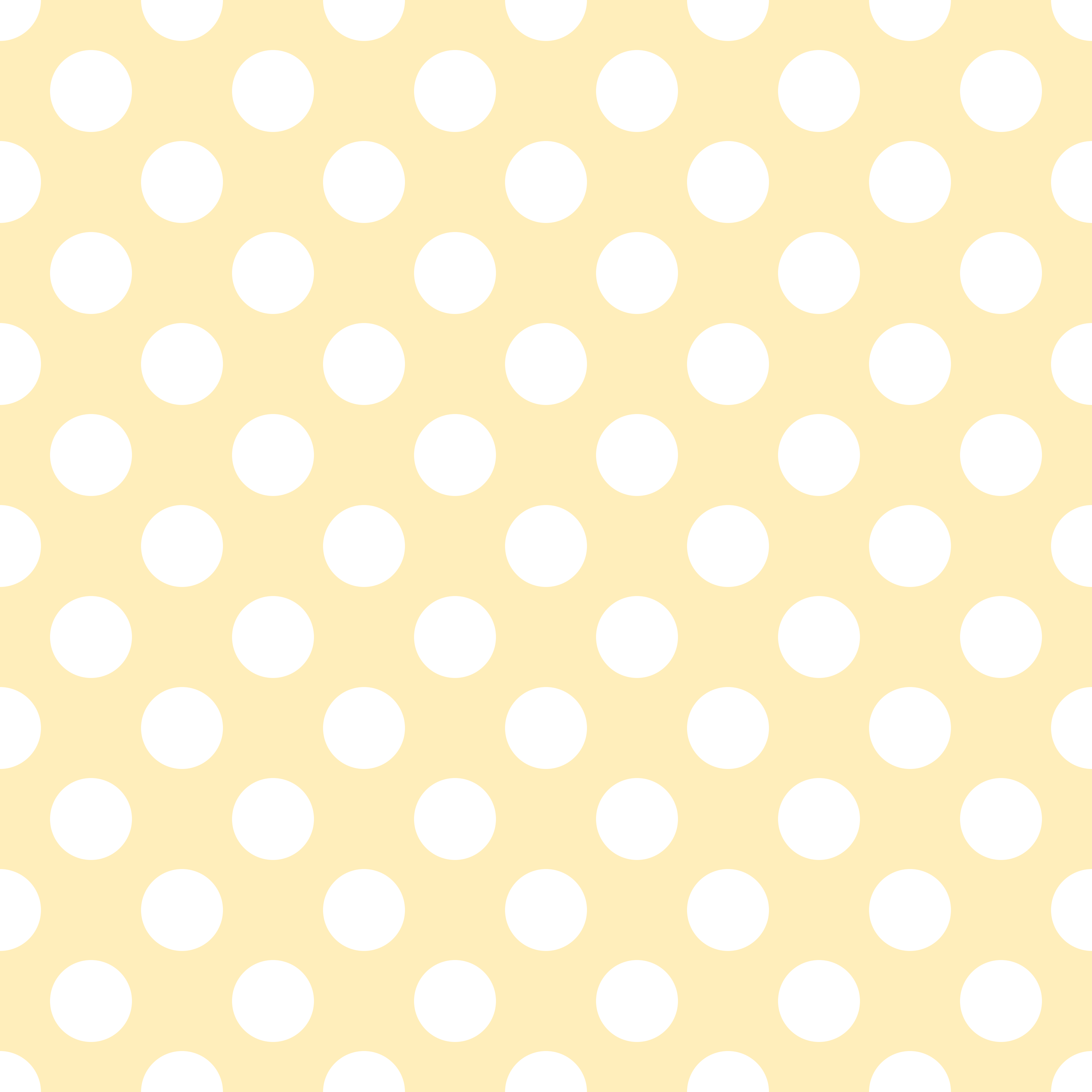 Polka Dot 1 cm Mısır Sütü - Beyaz Puantiye Dekoratif Baskı Kumaş