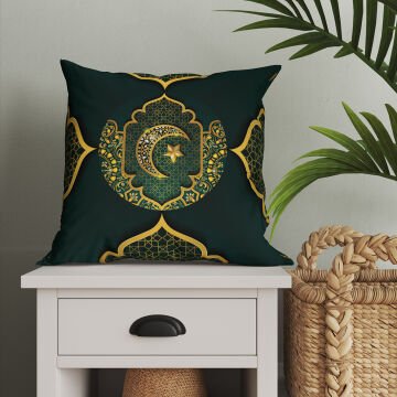 Yeşil Gold Kandilli Ramazan Model 1-Pano Kırlent 2'li Set Dikilmemiş