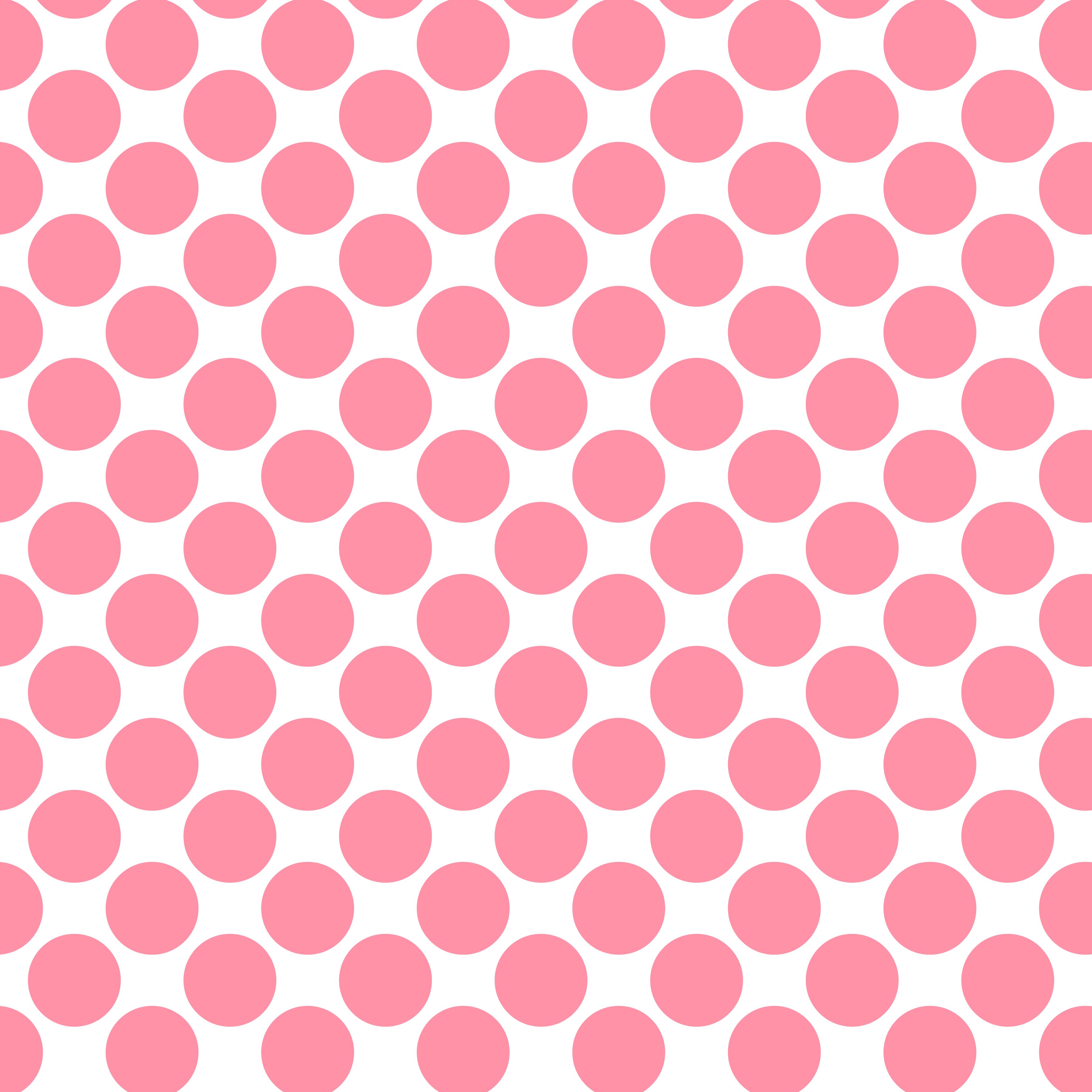 Polka Dot 1 cm Beyaz -  Pembe Alabalık Puantiye Dekoratif Baskı Kumaş