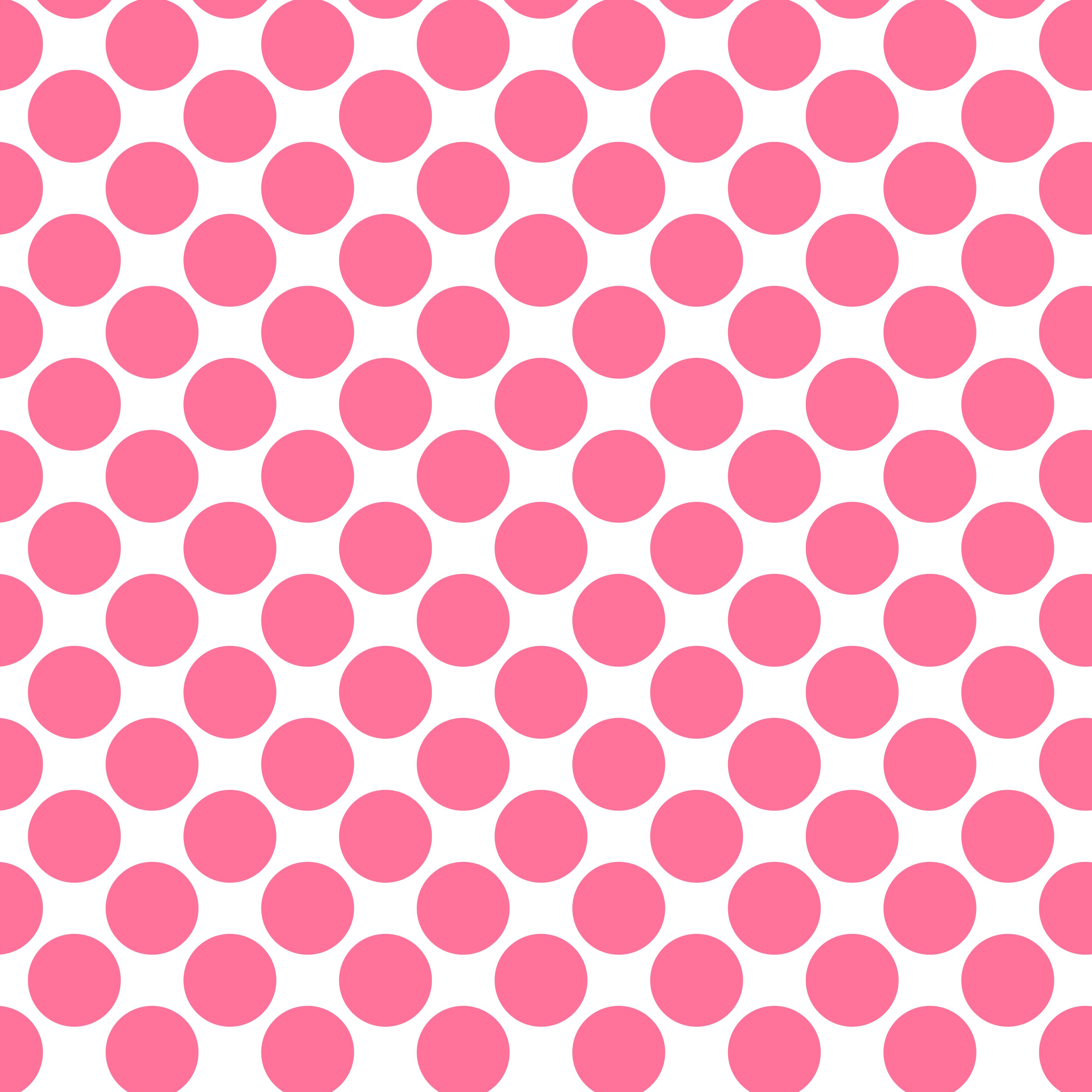 Polka Dot 1 cm Beyaz - İran Pembesi Puantiye Dekoratif Baskı Kumaş