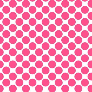 Polka Dot 1 cm Beyaz - Fransız Gül Pembesi Puantiye Dekoratif Baskı Kumaş