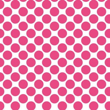 Polka Dot 1 cm Beyaz - Kiraz Pembesi Puantiye Dekoratif Baskı Kumaş