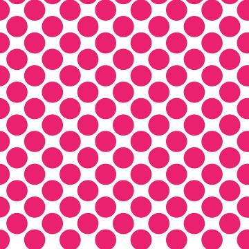 Polka Dot 1 cm Beyaz - Hollywood Kiraz Pembesi Puantiye Dekoratif Baskı Kumaş